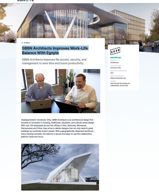 GBBN Architects Improves Work-Life Balance With Egnyte