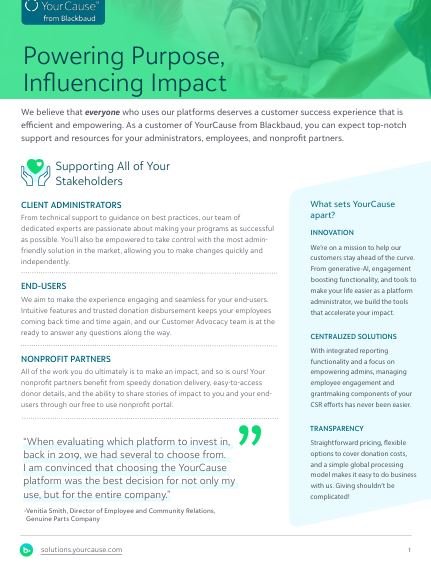 Powering Purpose, Influencing Impact