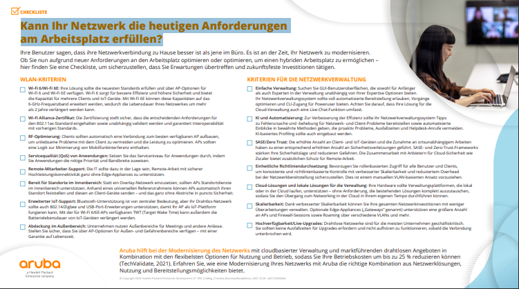 Kann Ihr Netzwerk die heutigen Anforderungen am Arbeitsplatz erfüllen?