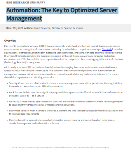 Automation: The Key to Optimized Server Management