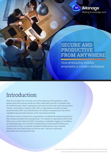 SECURE AND PRODUCTIVE FROM ANYWHERE