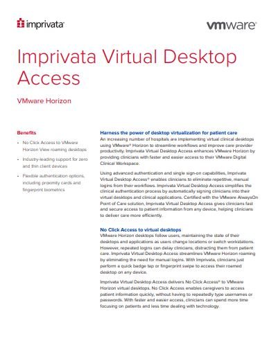 Imprivata Virtual Desktop Access