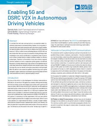 Enabling 5G and DSRC V2X in Autonomous Driving Vehicles