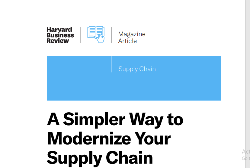 _A Simpler Way to Modernize Your Supply Chain(HBR Article)_