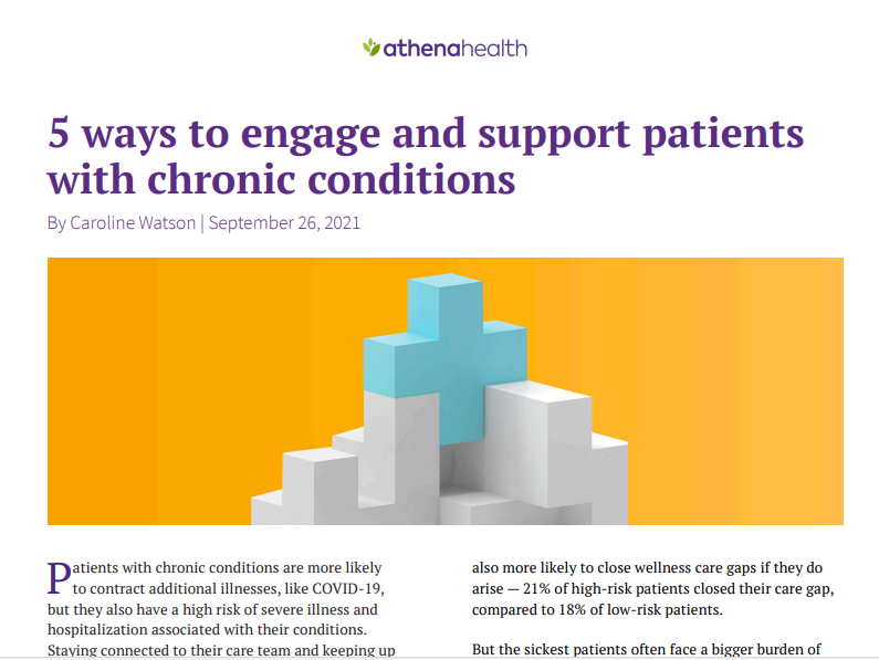 5 ways to engage and support patients with chronic conditions