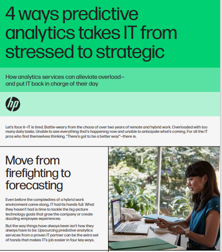 4 ways predictive analytics takes IT from stressed to strategic